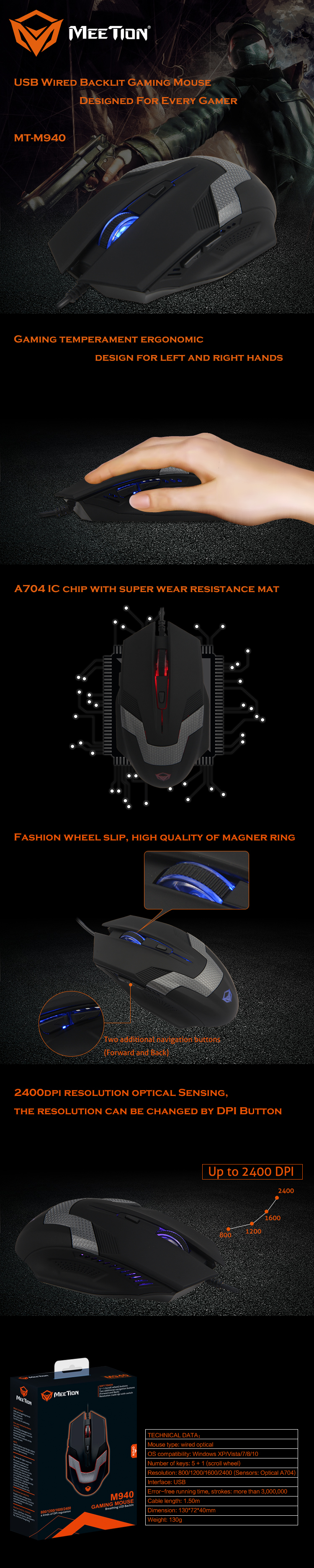 Meetion wholesale best wired mouse in india supplier
