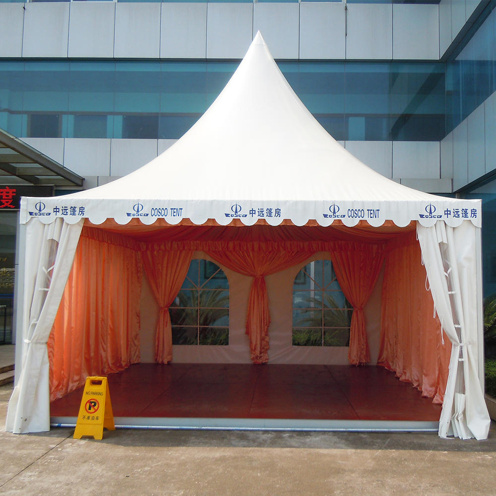 COSCO Customized size 6x3 4x4 Outdoor Sun Proof White Exhibition Gazebo Pagoda Tent