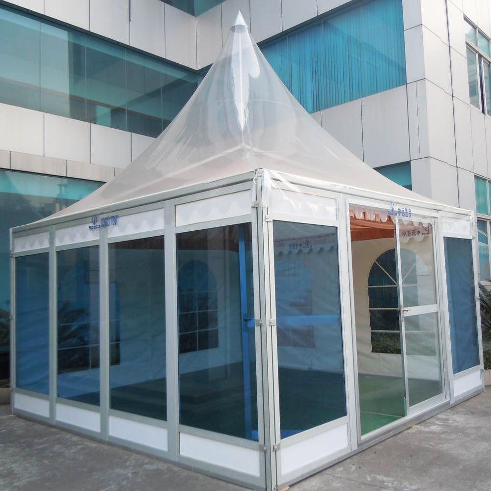 Outdoor Aluminum Frame Clear Roof Transparent Pagoda Gazebo Tent