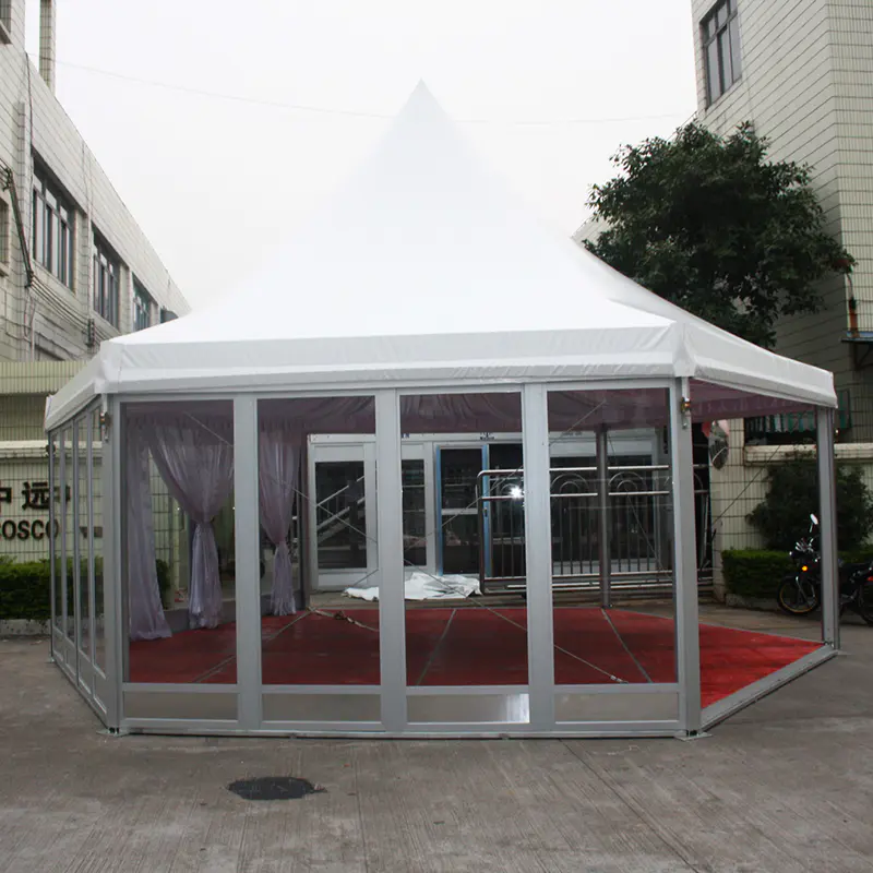 New design Outdoor party pagoda tent with transparent pvc window