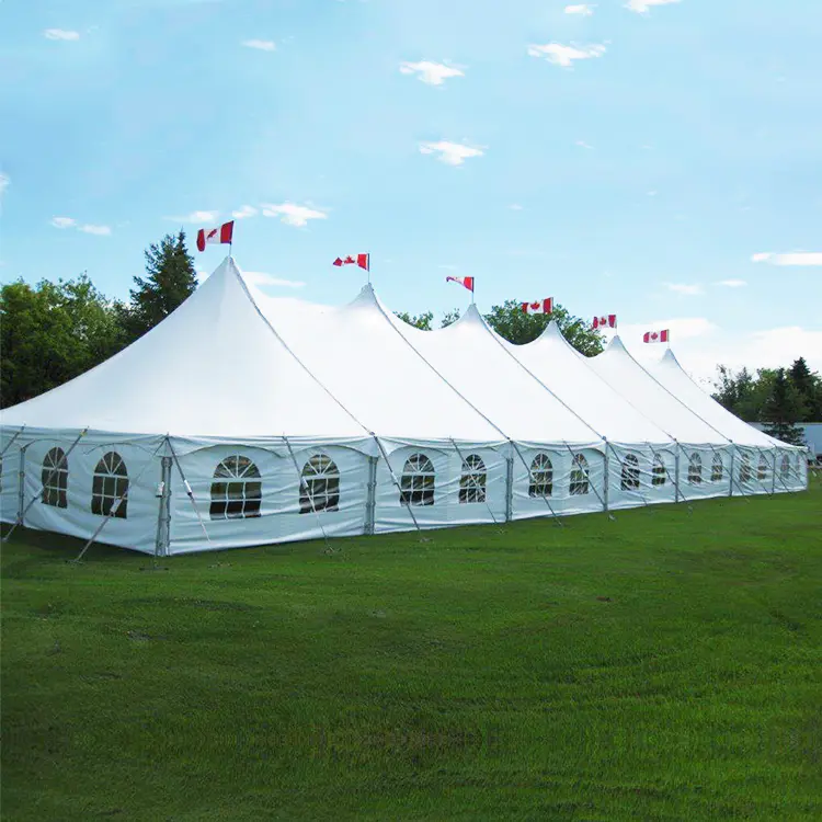 COSCO Winter Outdoor White Party Tent, Aluminium Structure Peg and Pole Tent