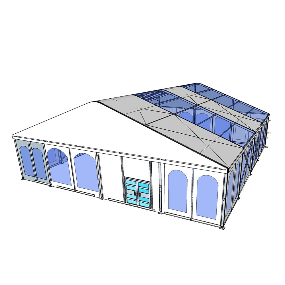 Large Aluminum Structure PVC Curved Arcum Roof Marquee Tent