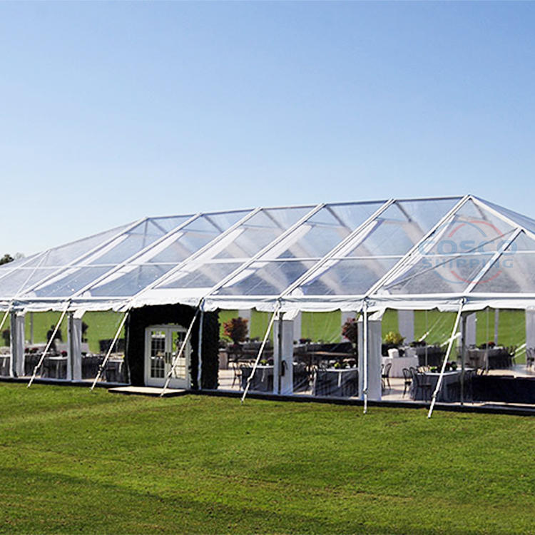 Outdoor transparent tent for 100 people luxury wedding tent for events marquee