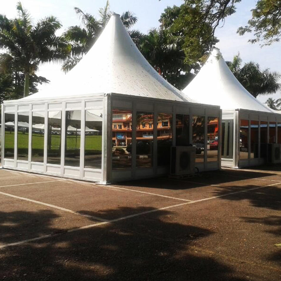 COSCO Aluminium and Pvc coated 10m outdoor tent with glass wall for special canteen