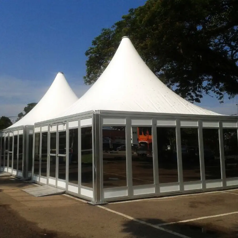 COSCO Aluminium and Pvc coated 10m outdoor tent with glass wall for special canteen