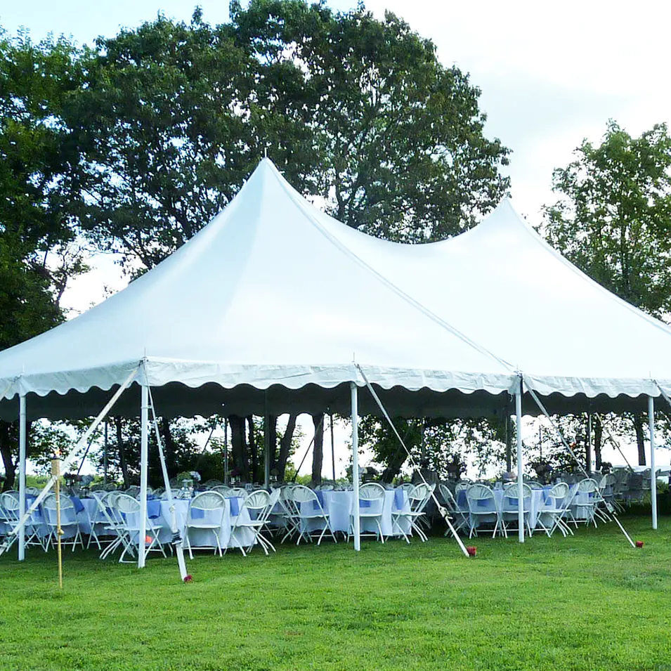 COSCO Outdoor Aluminium 100 Seater Party Marquee Event Tent Large Wedding Pole Tent