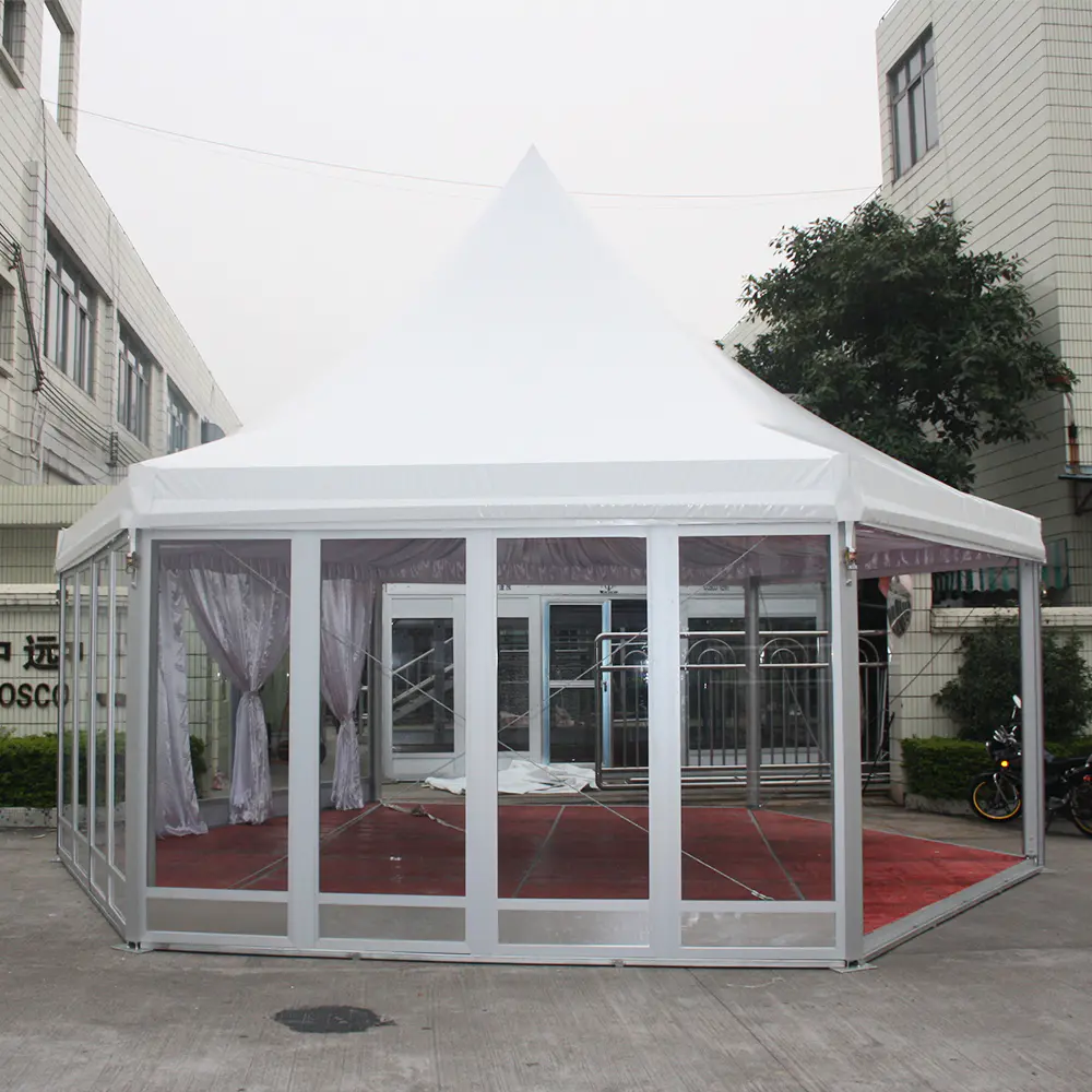 COSCO Customized Multi-side Waterproof Aluminum Frame Garden Hexagonal Gazebo Tent