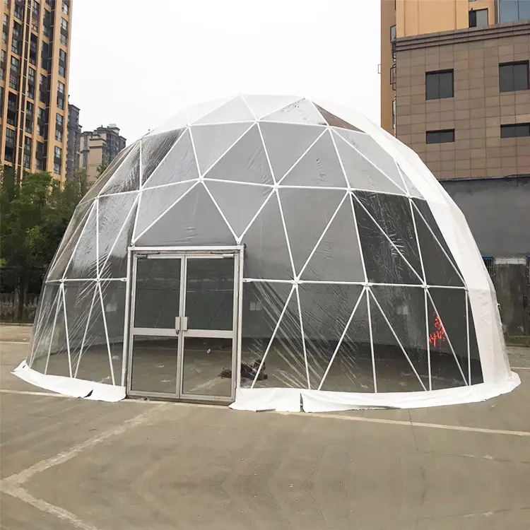 Outdoor Clear pvc round wedding geodesic half sphere canopy dome tent