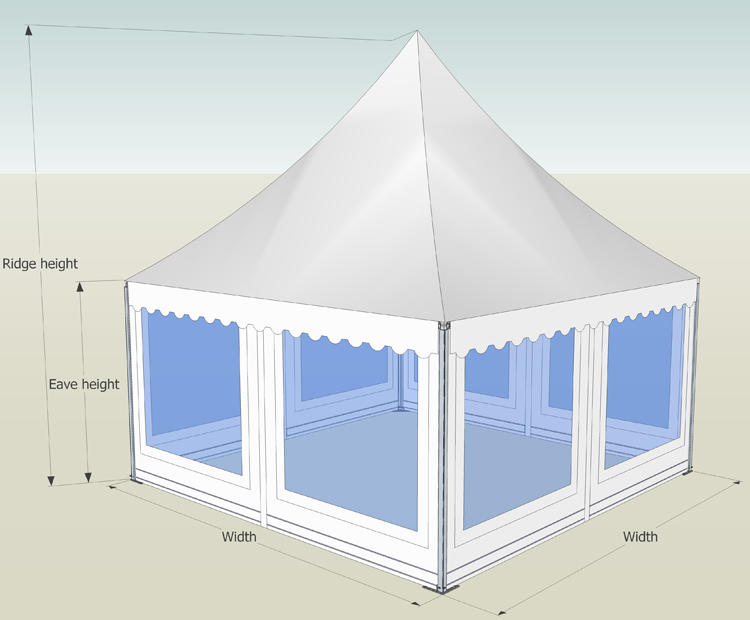 COSCO Outdoor Exhibition Promotion Gazebo Tent Small Pagoda Tent 3x3