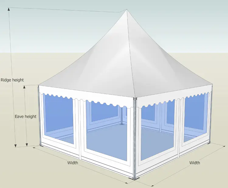 COSCO Outdoor Exhibition Promotion Gazebo Tent Small Pagoda Tent 3x3