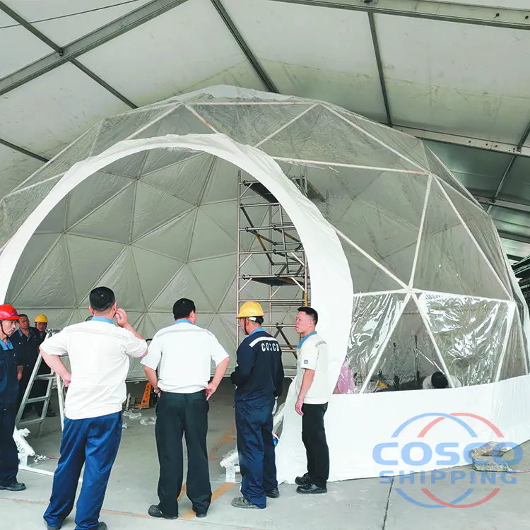 15m 20m 30m Diameter aluminium outdoor tent for events frame pvc dome tent with price