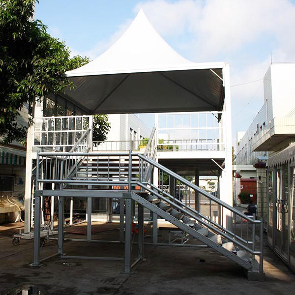 COSCO Outdoor company office double deck tent, big tent with glass metope, aluminum structure double desker camping tent