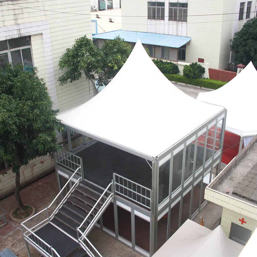 Aluminum Structure Glass Two Story Tent Double Layer Tent For Sale