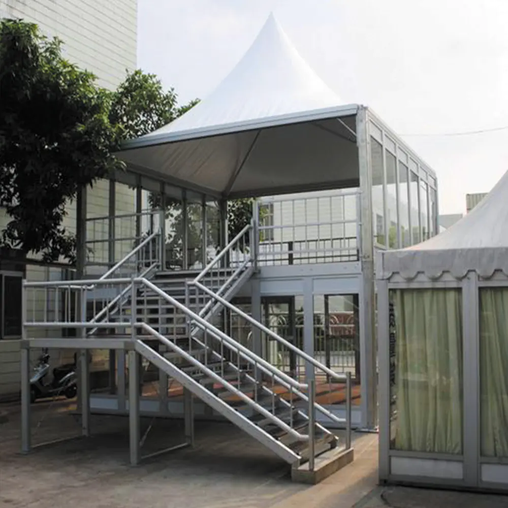 Outdoor Double Decker Tents with Glass Wall