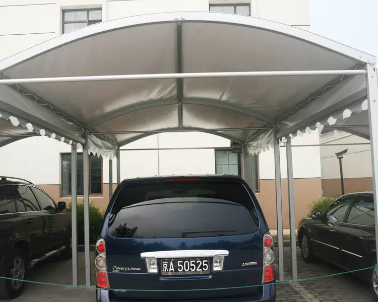 UV Resistance Outdoor Aluminum PVC Canopy Car Parking Shade Covers Garage Carport Tent