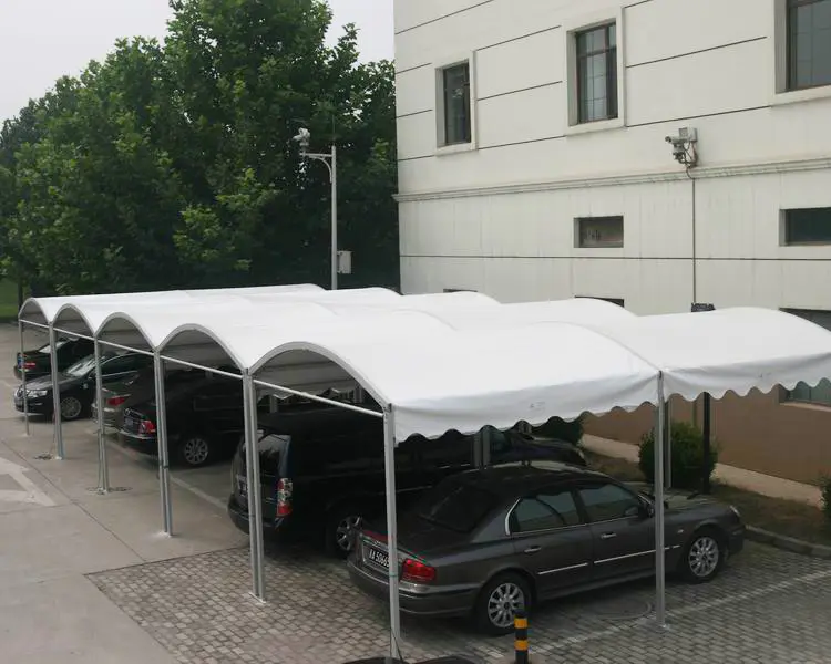 Outdoor Dome Curved Roof Aluminum Frame PVC Canopy Sun Shade Carport Tent