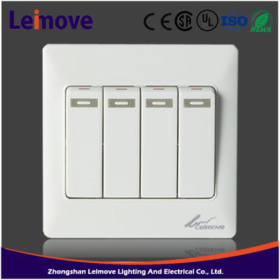 10A 250V 4 gang 1 way hidden camera light switch high demand products in china