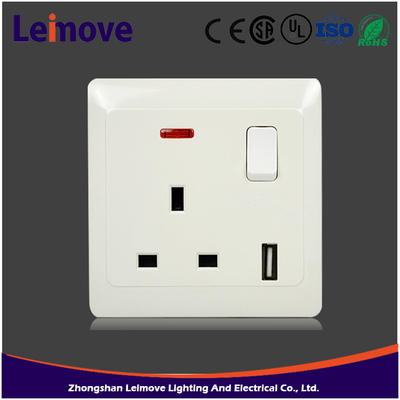 White electric switch 13A electric heater switch simple two gang two way switch