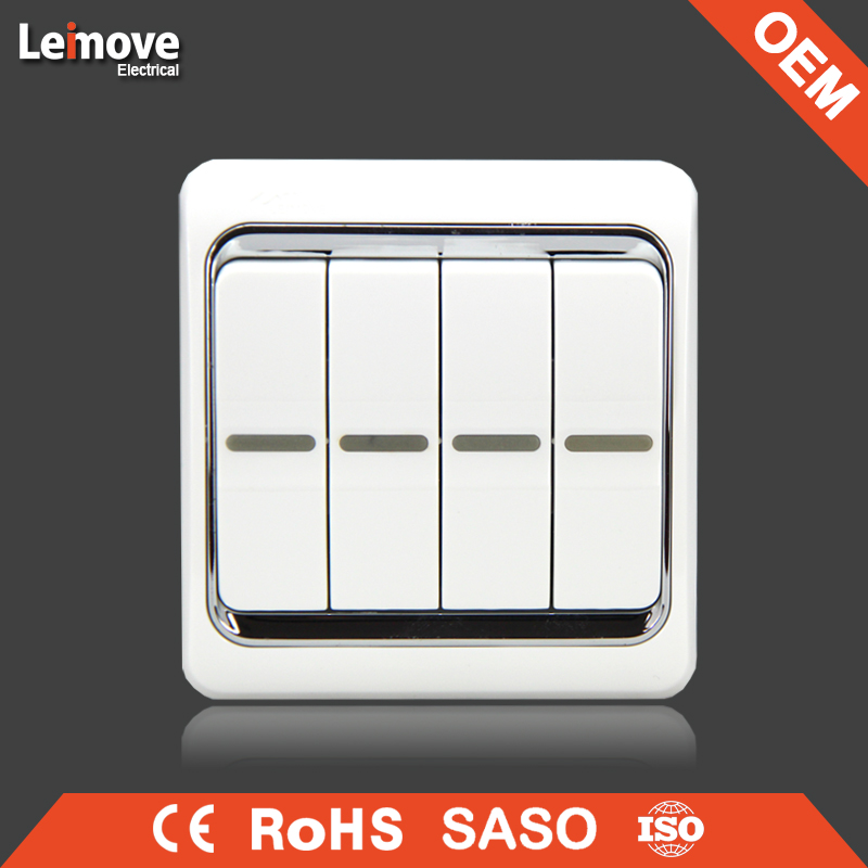European and Classic four gang one way/two way wall switch