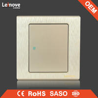 woven gold finish one gang one/two way wall switch arbitrary point switch